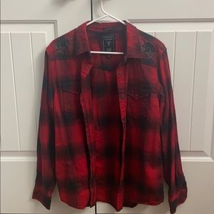 Guess Black Rose Flannel